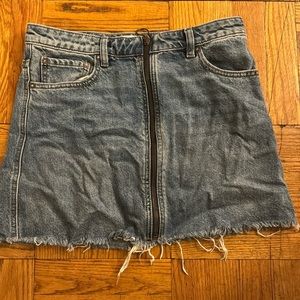 SUPER TRENDY ZIPPER FREE PEOPLE DENIM SKIRT